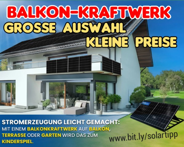 SOLAR PV Balkon-Kraftwerk Photovoltaik Sets ab 349€ 🌟🌟🌟 Vertriebs-Partner Welcome ✔️