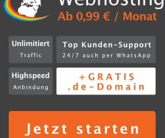 Schnell. Sicher. Nachhaltig. Dein perfektes Webhosting ab 0,99 €! 🚀