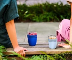 Praktischer Joghurtbecher to go - Unterteilung für Joghurt & Müsli