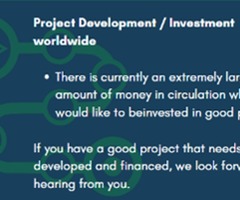 Project Development and Project Investors guaranteed Loans
