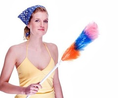 Hausfrau, allein zu Hause – und nicht zum Putzen in Stimmung